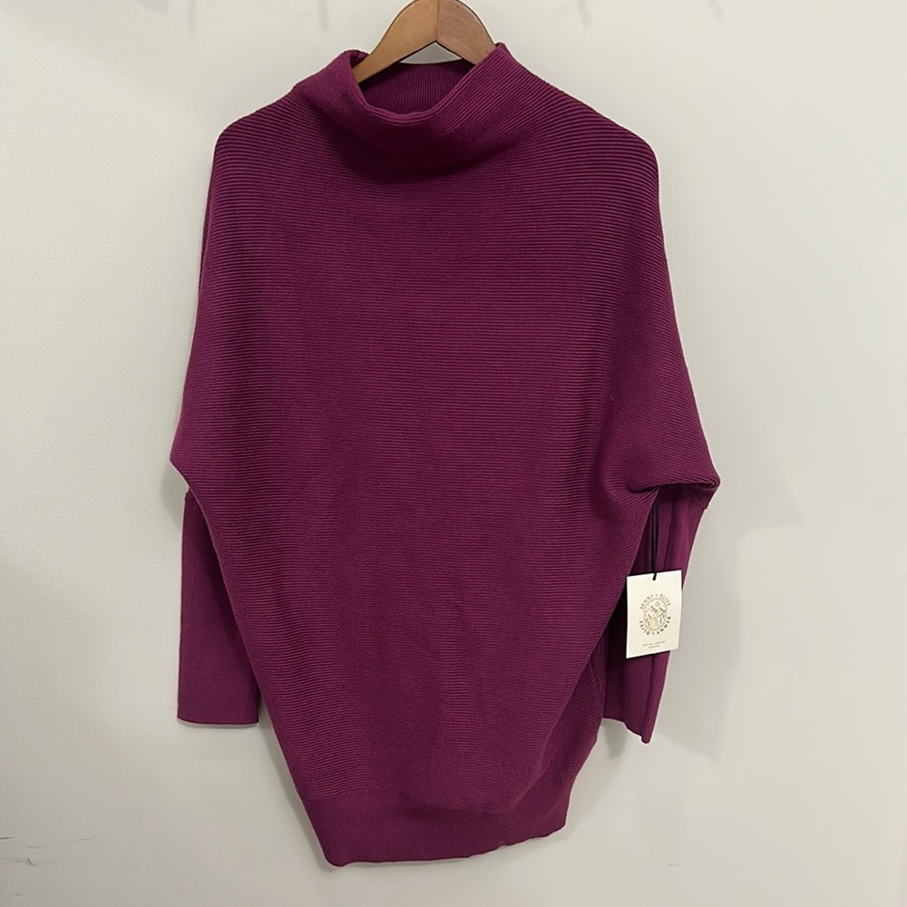 long ottoman magenta sweater